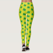 Leggings Shamrock de la Saint Patrick Motif vert (Dos)