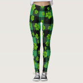 Leggings Shamrock de la Saint-Patrick personnalisable (Devant)