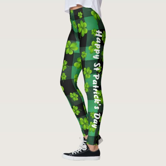 Leggings Shamrock de la Saint-Patrick personnalisable (Gauche)