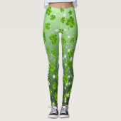 Leggings Shamrock de la Saint-Patrick personnalisable (Devant)