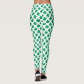Leggings Shamrock Feuille St Patrick Day Vert blanc élégant (Dos)