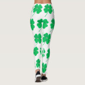 Leggings Shamrock Green St. Patricks Day Blanc (Dos)