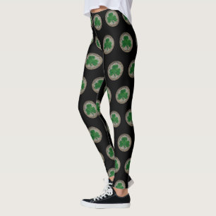 Leggings Shamrock gris sur les pattes celtiques