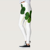 Leggings Shamrock irlandais de la Saint Patrick Green Text  (Gauche)
