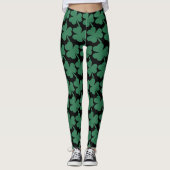 Leggings Shamrock irlandais Parties scintillant verte St. P (Devant)
