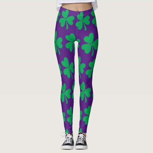 Leggings Shamrock Jour de la Saint Patrick (Devant)