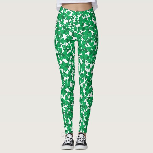 Leggings Shamrock jour de la St Patrick (Devant)