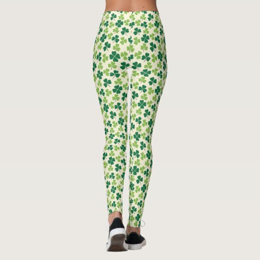 Leggings Shamrock Lucky Clover Motif St Patrick's Day (Dos)