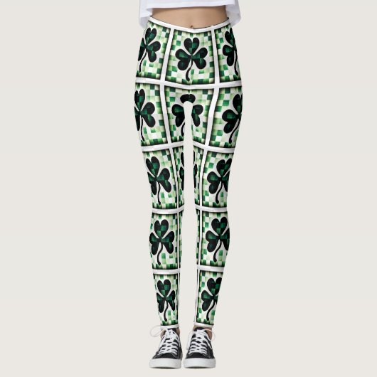 Leggings Shamrock Patchwork (Devant)