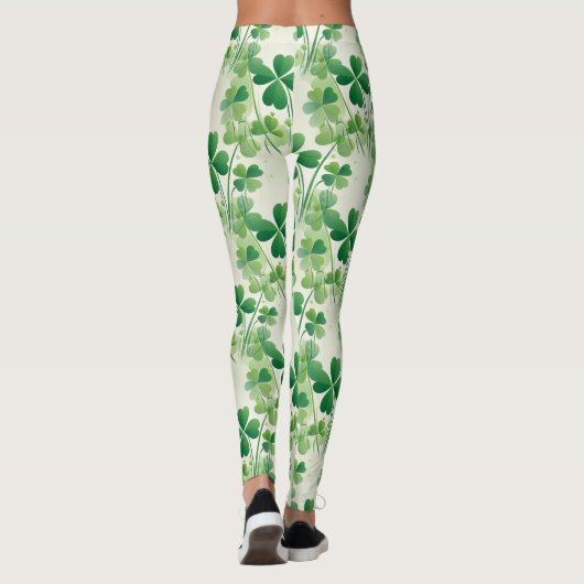 Leggings Shamrock Quatre feuilles Clover St Patrick's Day (Dos)