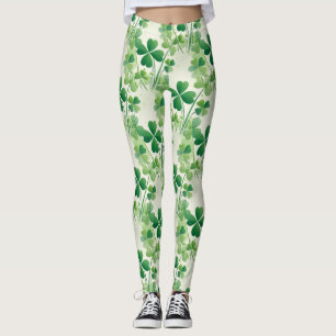 Leggings Shamrock Quatre feuilles Clover St Patrick's Day