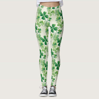 Leggings Shamrock Quatre feuilles Clover St Patrick's Day