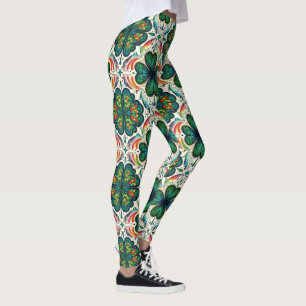 Leggings Shamrock Rainbows. Saint-Patty's Day