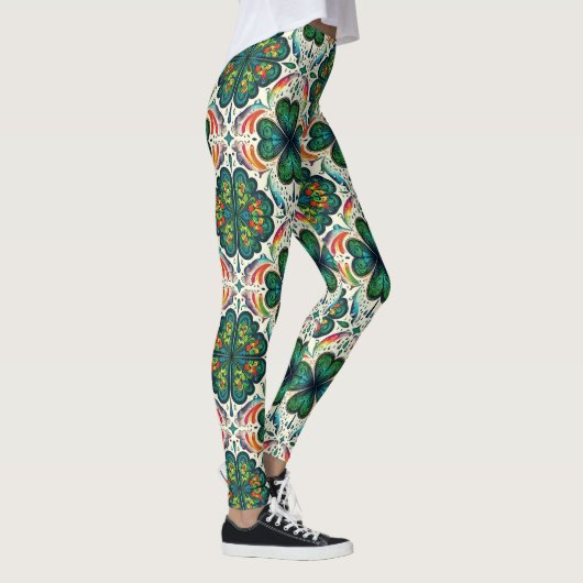 Leggings Shamrock Rainbows. Saint-Patty's Day (Droite)