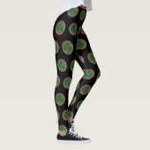 Leggings Shamrock rouge sur les pattes de noeuds celtiques (Droite)