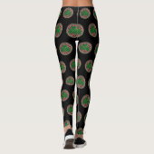 Leggings Shamrock rouge sur les pattes de noeuds celtiques (Dos)