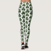Leggings Shamrock Shape Plaid Dark Green (Dos)
