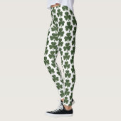 Leggings Shamrock Shape Plaid Dark Green (Gauche)