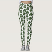 Leggings Shamrock Shape Plaid Dark Green (Devant)