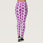 Leggings Shamrock Shape Plaid Pink Purple (Dos)