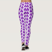Leggings Shamrock Shape Plaid Purple (Dos)