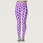 Leggings Shamrock Shape Plaid Purple (Devant)