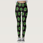 Leggings Shamrock Vert Sur Les Jambes Célestes (Devant)