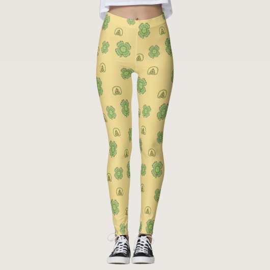 Leggings Shamrocks celtiques (Devant)