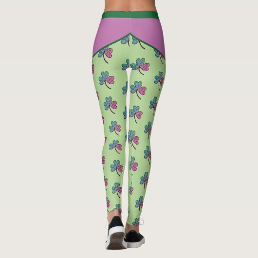 Leggings Shamrocks colorés (Dos)