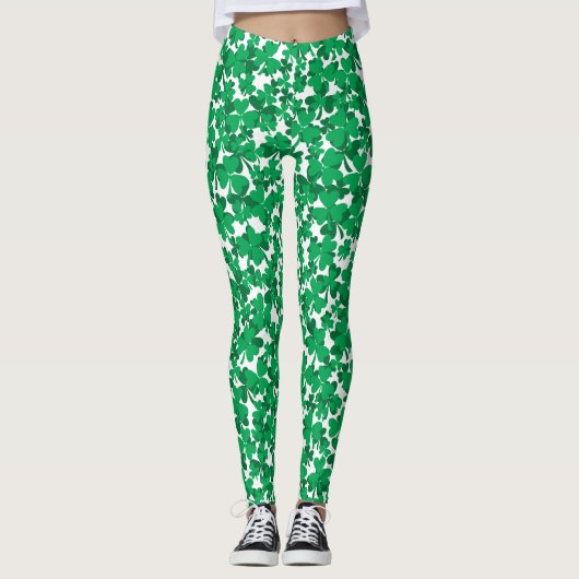 Leggings Shamrocks de la Saint Patrick (Devant)