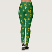 Leggings Shamrocks d'Irlandais d'or vert du jour de St (Dos)