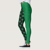 Leggings Shamrocks et tripes de la Saint-Patrick (Gauche)