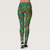 Leggings Shamrocks, fleurs et arcs-en-ciel Saint Patrick's  (Dos)