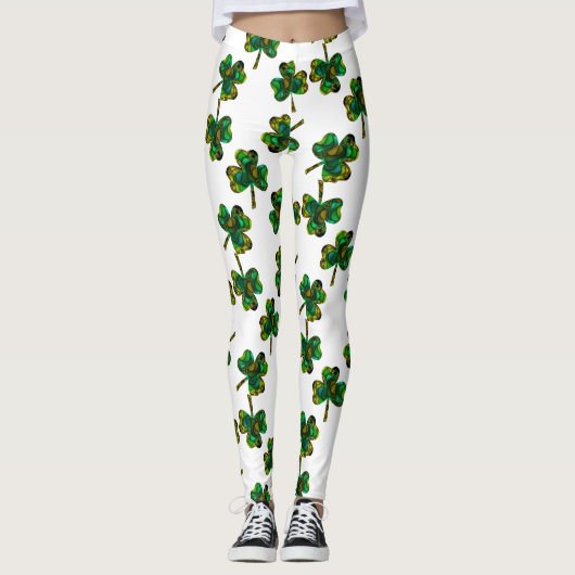 Leggings Shamrocks fractaux (Devant)