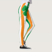 Leggings Shamrocks oranges verts irlandais du jour | de St (Droite)