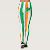 Leggings Shamrocks oranges verts irlandais du jour | de St (Dos)