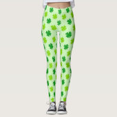 Leggings Shamrocks verts irlandais (Devant)