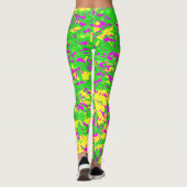Leggings Shattered Neon Pink and Yellow Lime (Dos)
