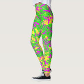 Leggings Shattered Neon Pink and Yellow Lime (Gauche)