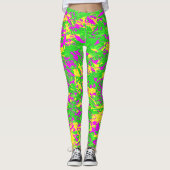 Leggings Shattered Neon Pink and Yellow Lime (Devant)