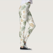 Leggings Shells Beach Green Palm Tree Leaves (Droite)