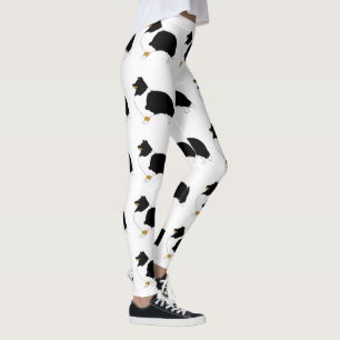 Leggings shetland sheepdog noir blanc et tan silo