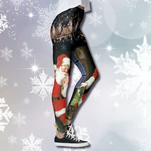 Leggings Shh Santa Claus Vient À La Ville