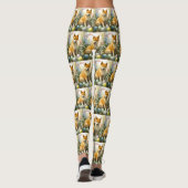 Leggings Shiba Inu avec les oeufs de Pâques vacances (Dos)
