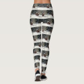 Leggings Shih Tzu hiver neige de Noël (Dos)
