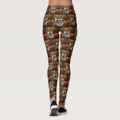 Leggings Shih Tzu Puppy Automne Citrouille de plaisir (Dos)