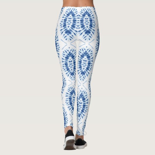 Leggings Shobori Blue Tie Dye Motif Chic (Dos)
