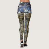 Leggings Shortie floral oriental bleu (Dos)