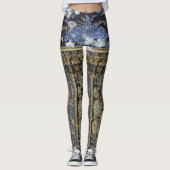 Leggings Shortie floral oriental bleu (Devant)