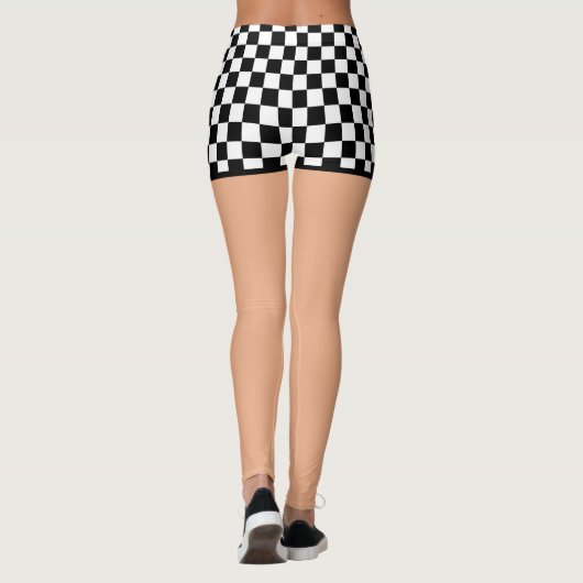 Leggings Shorts Checkered de drapeau - lumière (Dos)